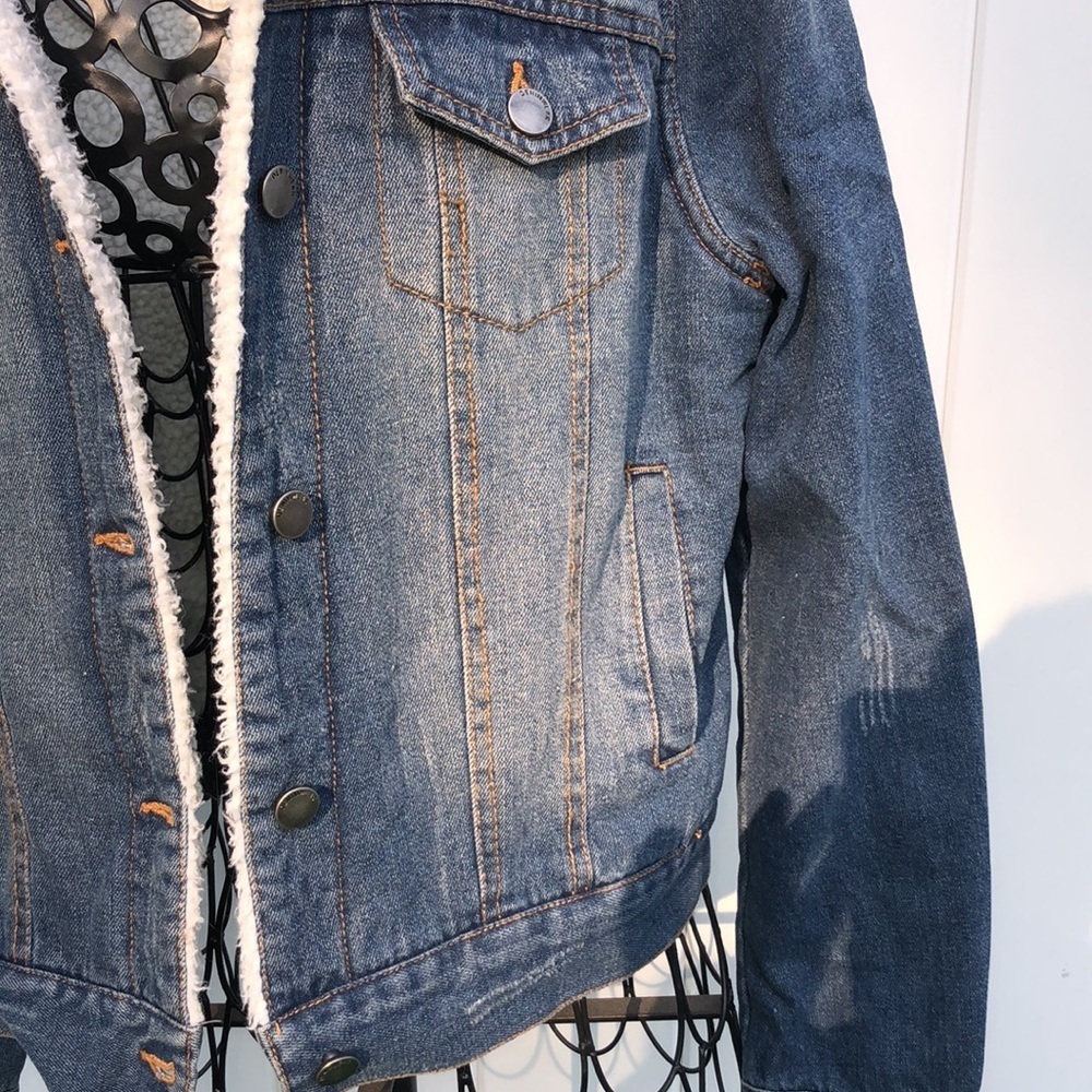 By 26 international Ashley vintage charm large jean jacket Sherpa liner western‍ - Picture 3 of 7